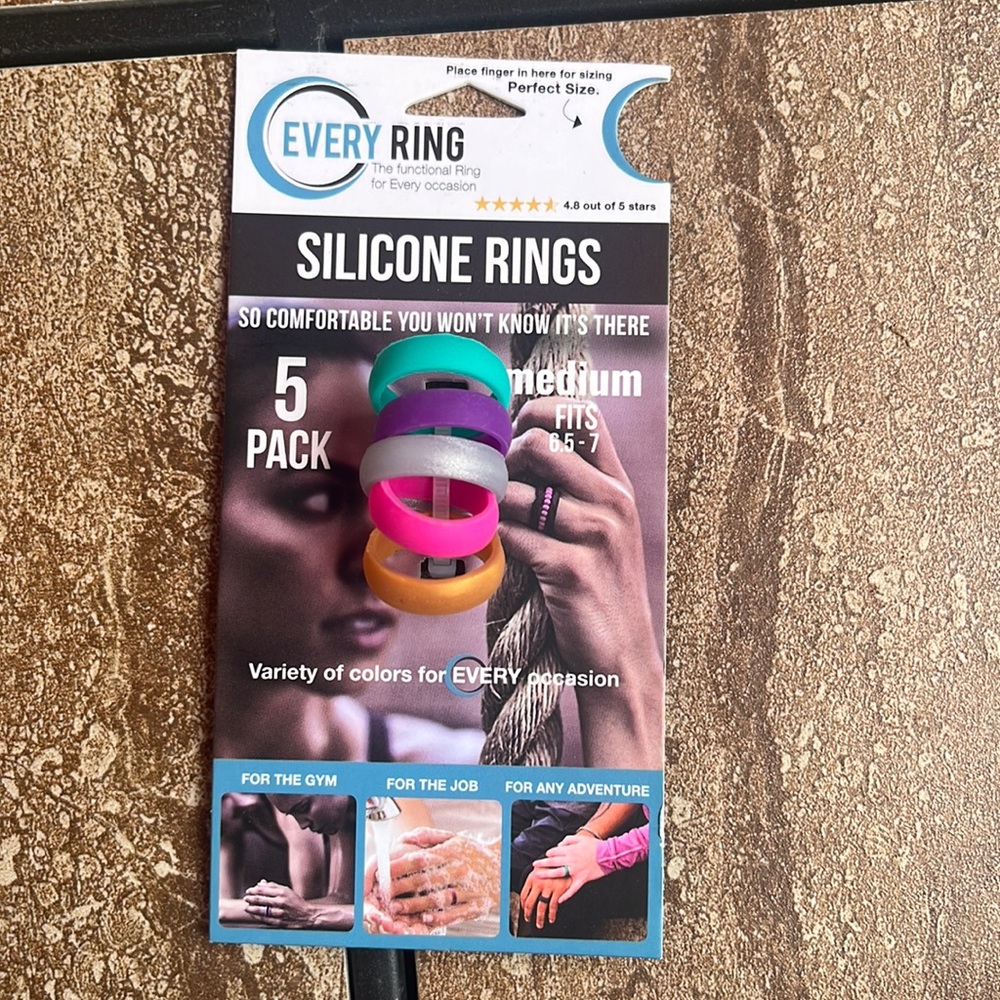 NEW!!! EveryRing Functional everyday silicone ring set
